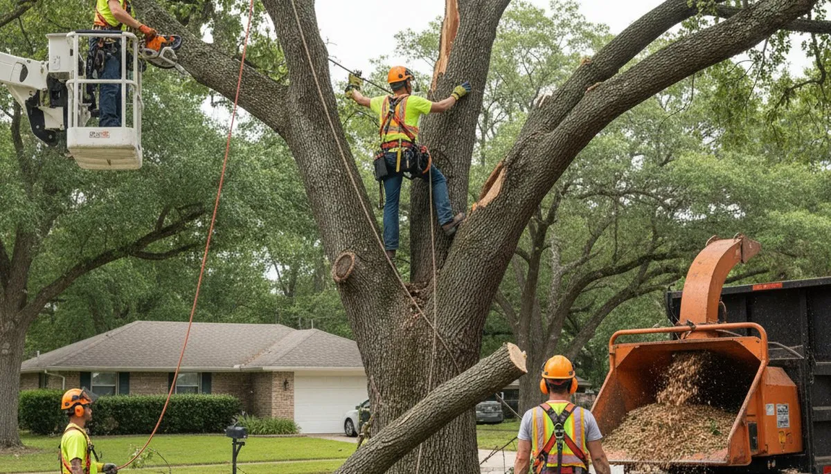 Tacoma, WA emergency tree service crew removing storm-damaged fallen tree hazard
