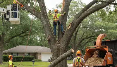 Tacoma, WA emergency tree service crew removing storm-damaged fallen tree hazard