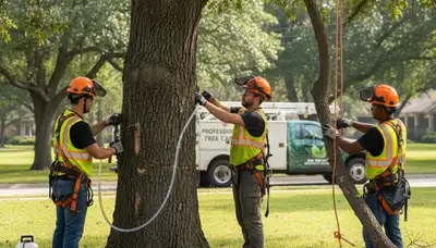 Tacoma, WA arborist treating tree disease on a diseased tree for fungal infection and root rot
