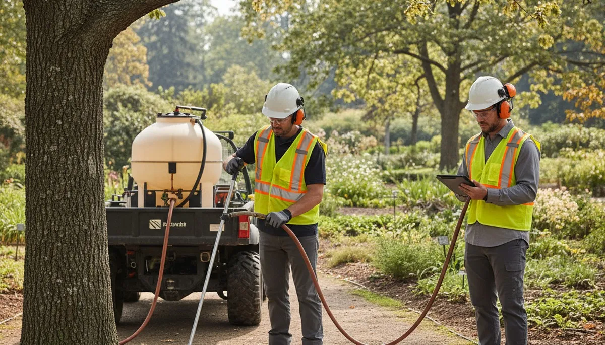 Tacoma, WA tree care team fertilizing trees to support healthy growth and recovery