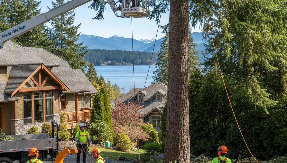 Tree service crew serving Tacoma, WA on a residential property