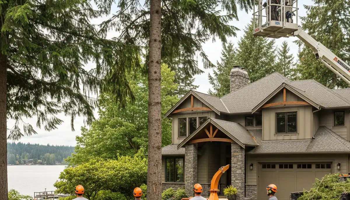 Tree service crew in Tacoma, WA providing professional tree removal and pruning services