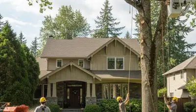 Tree service crew in Tacoma, WA providing professional tree removal and pruning services
