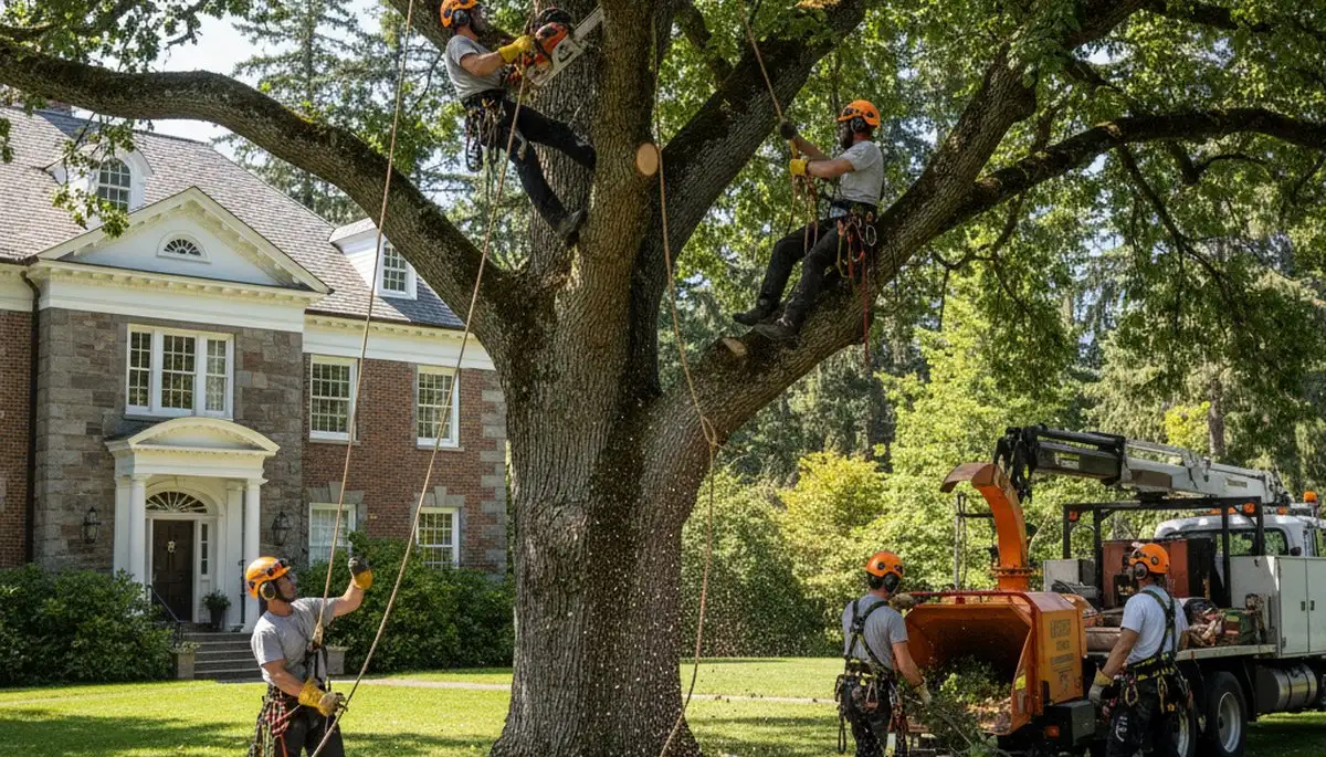 Tree service truck in Tacoma, WA providing professional tree removal and trimming services
