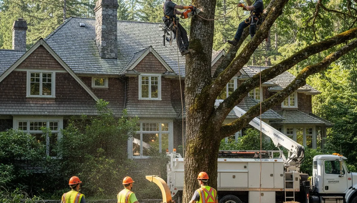 Tree service crew in Tacoma, WA providing professional tree care for local properties