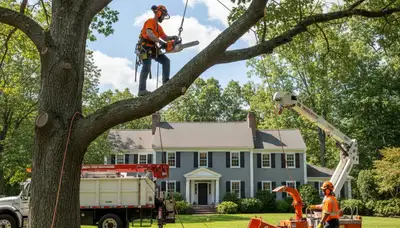 Tree service crew in Tacoma, WA providing professional tree trimming and removal services