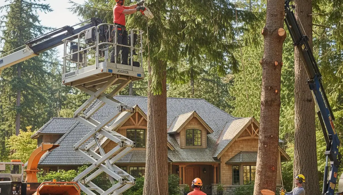 Tree service crew in Tacoma, WA providing expert tree trimming and removal for local properties