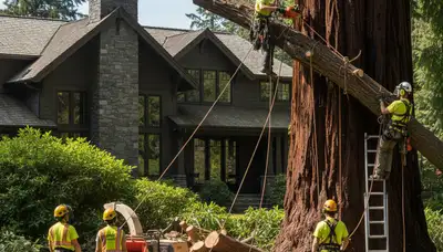 Tree service crew in Tacoma, WA providing professional tree trimming and removal services