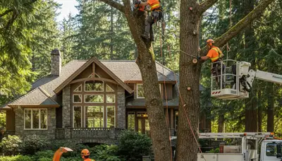 Tree service crew in Tacoma, WA providing professional tree trimming and removal services