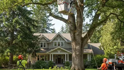 Tree service crew in Tacoma, WA providing professional tree trimming and removal services