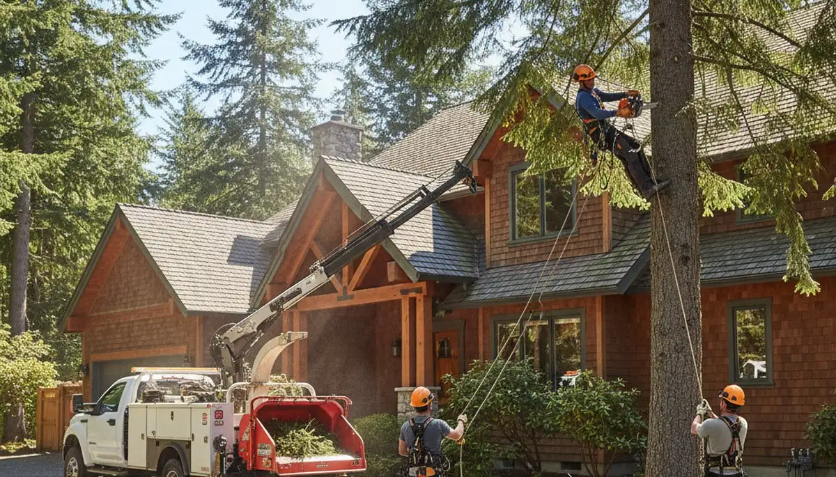 Tree service crew in Tacoma, WA providing professional tree care and removal for local properties