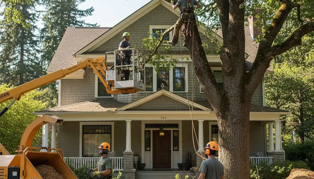 Tree service crew in Tacoma, WA providing professional tree trimming and removal support