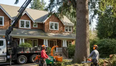 Tree service crew in Tacoma, WA providing professional tree trimming and removal services