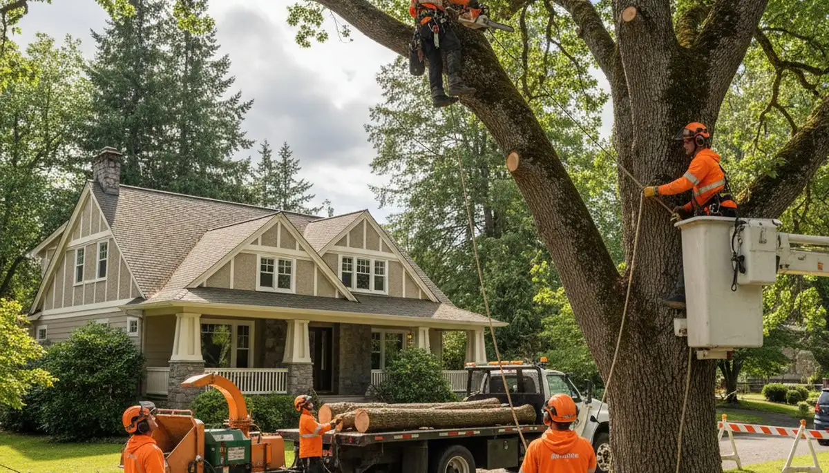 Tree service crew in Tacoma, WA providing professional tree care and removal for local properties