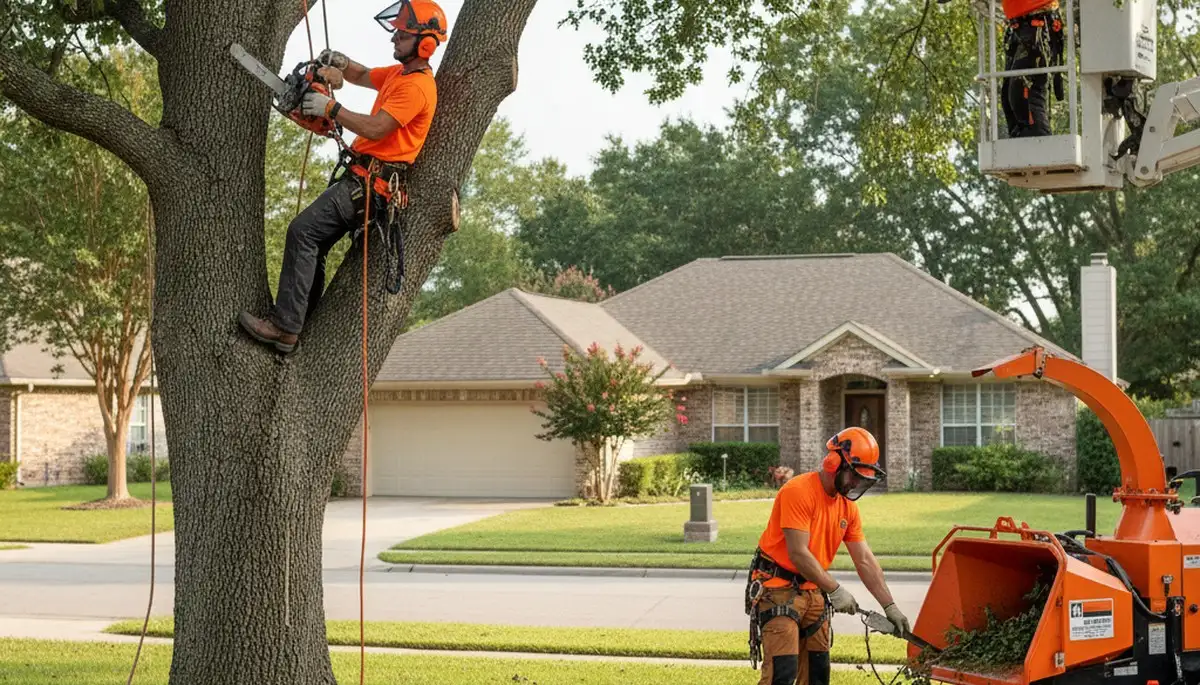 Tacoma, WA tree trimming service crew maintaining healthy trees for local homeowners