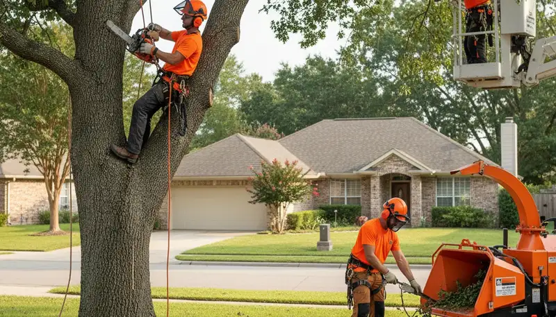 Tacoma, WA tree trimming service crew maintaining healthy trees for local homeowners
